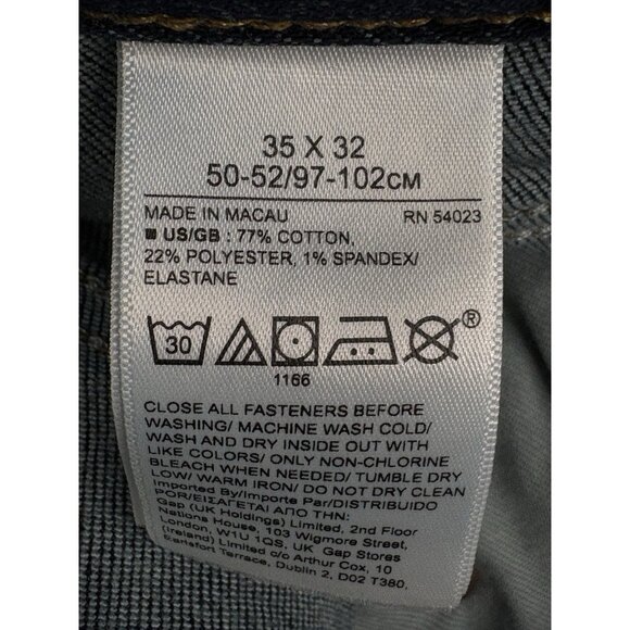 NWT Banana Republic Rapid Movement Denim Men’s 35x32 Straight Leg Stretch - Picture 8 of 12